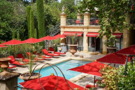 Piscine de la Villa Gallici, hôtel 5 étoiles à Aix en Provence, Luxe